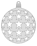 Christmas tree decoration. Free, Christmas, ornament, decoration, tree, holidays, pattern, stencil, template, outline, clip art, design, printable, cricut, coloring page, winter, window, snow, vector, svg, scroll saw, print, download.