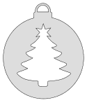 DIY Christmas tree ornament. Free, Christmas, ornament, decoration, tree, holidays, pattern, stencil, template, outline, clip art, design, printable, cricut, coloring page, winter, window, snow, vector, svg, scroll saw, print, download.