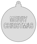 Merry Christmas ornament. Free, Christmas, ornament, decoration, tree, holidays, pattern, stencil, template, outline, clip art, design, printable, cricut, coloring page, winter, window, snow, vector, svg, scroll saw, print, download.
