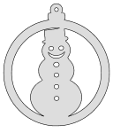 Snowman ornament stencil. Free, Christmas, ornament, decoration, tree, holidays, pattern, stencil, template, outline, clip art, design, printable, cricut, coloring page, winter, window, snow, vector, svg, scroll saw, print, download.