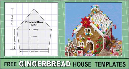 Gingerbread House Templates (Printable Patterns Stencils) DIY
