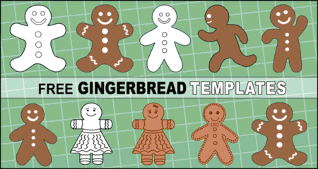 Gingerbread Man Templates (Printable Outlines and Patterns)