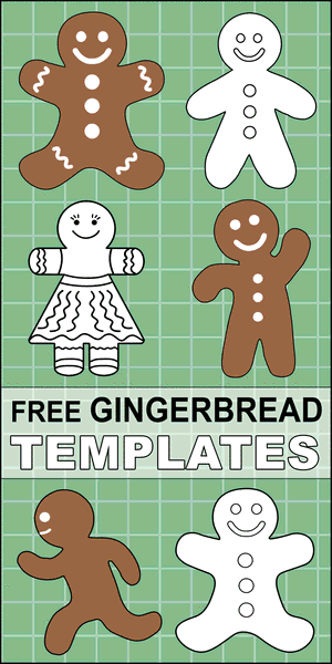 Printable Gingerbread man templates, outlines, diy, free, clip art, design, stencil, pattern, cutout, cookie, printable holiday ornament, Christmas, decoration, cricut, coloring page, winter, window, vector, svg