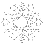 Christmas snowflake ornament. Free, snowflake, snow, Christmas, ornament, decoration, tree, holiday, pattern, stencil, template, outline, clip art, design, printable, coloring page, winter, window, snow, vector, svg, print, download.