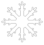 Large paper snowflake. Free, snowflake, snow, Christmas, ornament, decoration, tree, holiday, pattern, stencil, template, outline, clip art, design, printable, coloring page, winter, window, snow, vector, svg, print, download.