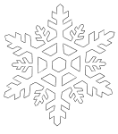 Printable snowflake ornament. Free, snowflake, snow, Christmas, ornament, decoration, tree, holiday, pattern, stencil, template, outline, clip art, design, printable, coloring page, winter, window, snow, vector, svg, print, download.