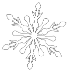 Printable snowflake pattern. Free, snowflake, snow, Christmas, ornament, decoration, tree, holiday, pattern, stencil, template, outline, clip art, design, printable, coloring page, winter, window, snow, vector, svg, print, download.