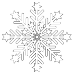 Printable snowflake template. Free, snowflake, snow, Christmas, ornament, decoration, tree, holiday, pattern, stencil, template, outline, clip art, design, printable, coloring page, winter, window, snow, vector, svg, print, download.