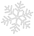 Simple snowflake pattern. Free, snowflake, snow, Christmas, ornament, decoration, tree, holiday, pattern, stencil, template, outline, clip art, design, printable, coloring page, winter, window, snow, vector, svg, print, download.