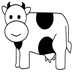 Printable cow pattern. Free, cow pattern, template, stencil, outline, printable, clipart, design, coloring page, vector, svg, print, download.