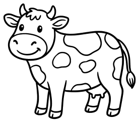 Spotted cow pattern. Free, cow pattern, template, stencil, outline, printable, clipart, design, coloring page, vector, svg, print, download.