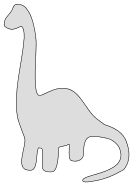 Diplodocus dinosaur template. Free, fossil, dino, jurassic, animal, pattern, template, stencil, outline, printable, clipart, design, scroll saw, toy, coloring page, vector, svg, print, download.