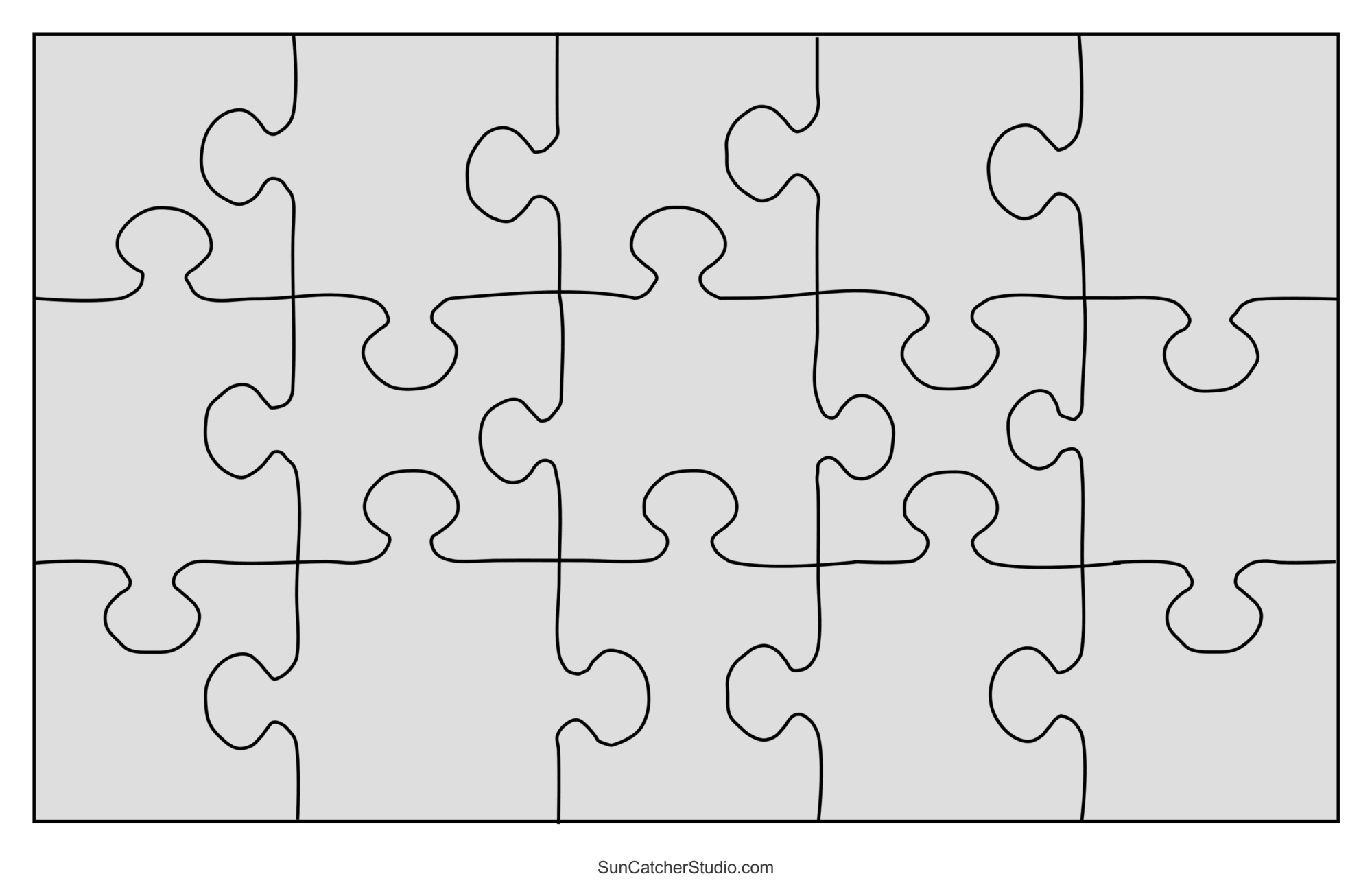 Blank Puzzle Template for Make Your Own Puzzle