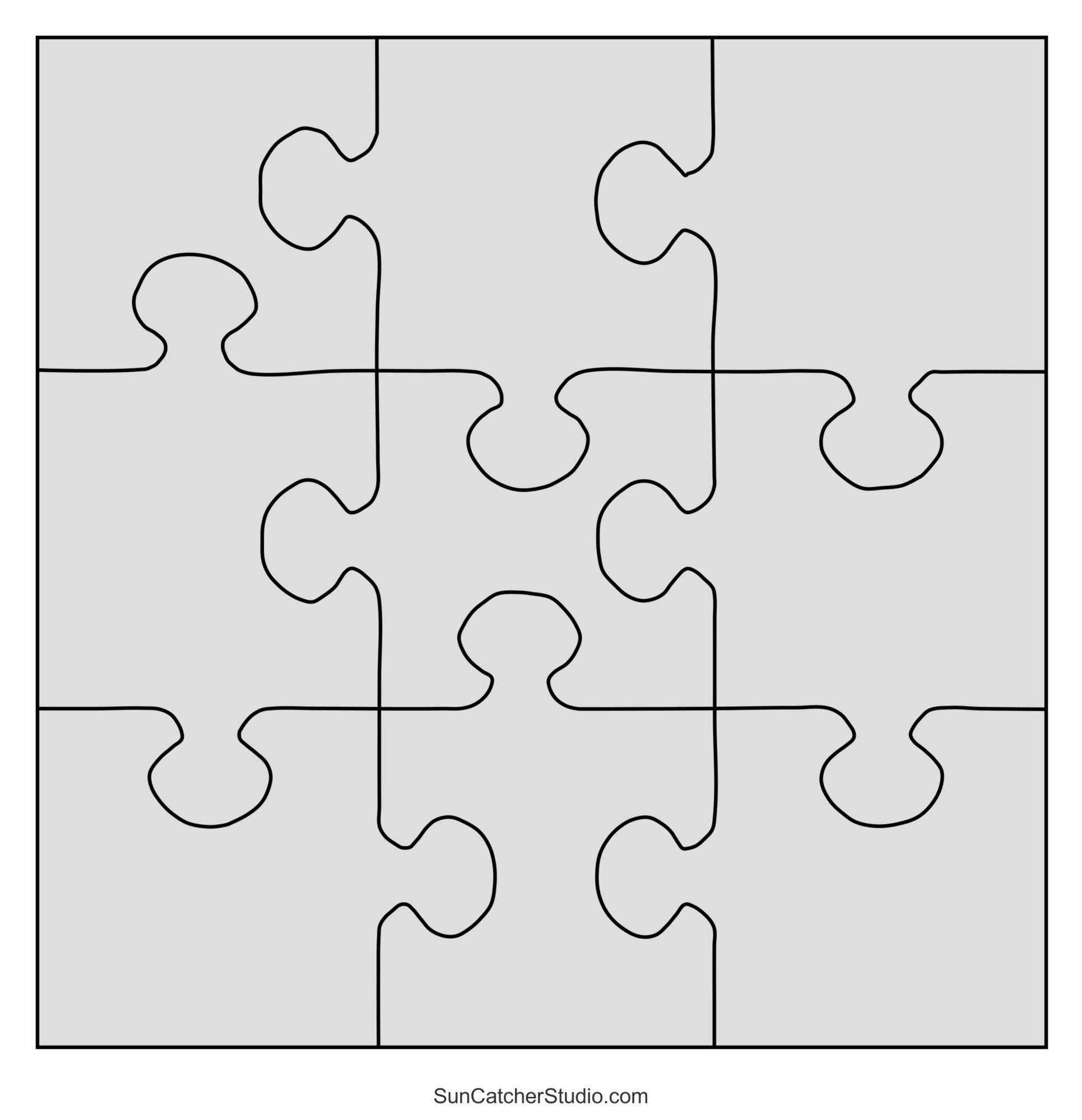Blank Jigsaw Puzzle Templates, Make Your Own Jigsaw Puzzle for Free –  Tim's Printables