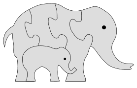 Elephant family jigsaw puzzle template. Free, printable, wooden, jigsaw, pattern, stencil, template, outline, clipart, design, scroll saw, DIY, kid project, woodworking project, print, download.