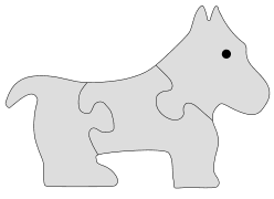 Interlocking dog puzzle template. Free printable wooden jigsaw patterns, stencils, and templates.  Great for scroll saw, cricut, DIY kid projects, and woodworking projects.