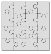 Printable wooden jigsaw puzzle. Free, printable, wooden, jigsaw, pattern, stencil, template, outline, clipart, design, scroll saw, DIY, kid project, woodworking project, print, download.