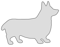 Free Corgi stencil. dog breed silhouette pattern scroll saw pattern, cricut cutting, laser cutting template, svg, coloring.