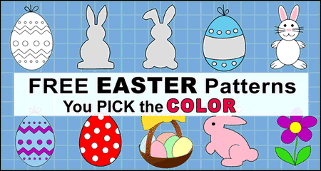 Easter Clip Art Patterns (Egg and Bunny Stencils)