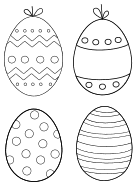 Coloring sheet Easter eggs. Free, Easter egg, bunny, decoration, ornament, pattern, template, stencil, outline, printable, clipart, design, coloring page, vector, svg, print, download.