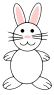 Easter bunny template. Free, Easter egg, bunny, decoration, ornament, pattern, template, stencil, outline, printable, clipart, design, coloring page, vector, svg, print, download.