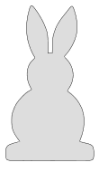 Easter bunny pattern. Free, Easter egg, bunny, decoration, ornament, pattern, template, stencil, outline, printable, clipart, design, coloring page, vector, svg, print, download.