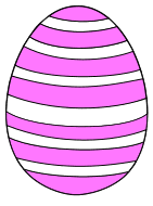 Stripped Easter egg. Free, Easter egg, bunny, decoration, ornament, pattern, template, stencil, outline, printable, clipart, design, coloring page, vector, svg, print, download.