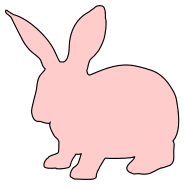 Rabbit clipart silhouette. Free, Easter egg, bunny, decoration, ornament, pattern, template, stencil, outline, printable, clipart, design, coloring page, vector, svg, print, download.