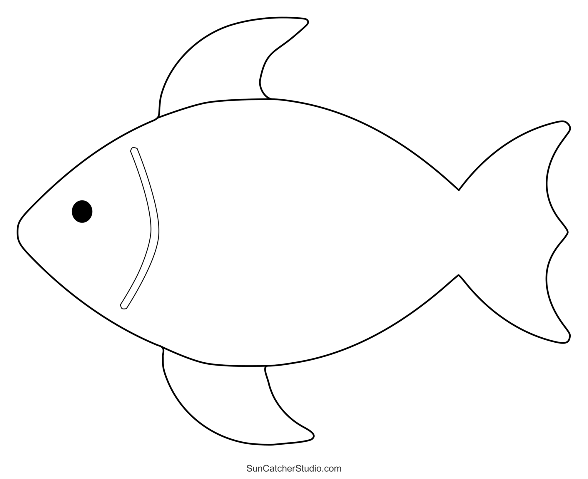 Fish Outline Clip Art at  - vector clip art online