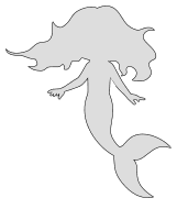 Free Mermaid pattern. template, stencil, clipart design, printable pattern, vector, cricut, scroll saw, svg, coloring page, quilting pattern.