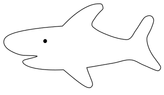 Free Simple shark pattern. template, stencil, clipart design, printable pattern, vector, cricut, scroll saw, svg, coloring page, quilting pattern.