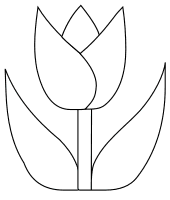 Flower floral tulip pattern., flowers template, pattern, svg stencil, free template, pattern, clipart design, cricut, silhouette, scroll saw, coloring page.