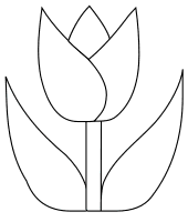 tulip outline printable