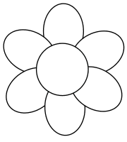 Flower outline simple., flowers template, pattern, svg stencil, free template, pattern, clipart design, cricut, silhouette, scroll saw, coloring page.