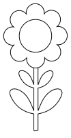 Flower pattern. Free, flower, pattern, template, stencil, outline, printable, clipart, design, coloring page, silhouette, cricut, vector, svg, print, download.