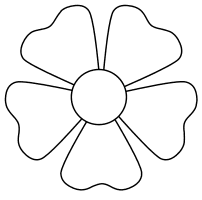 basic flower shape template