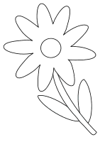 Simple easy flower. Free, flower, pattern, template, stencil, outline, printable, clipart, design, coloring page, silhouette, cricut, vector, svg, print, download.