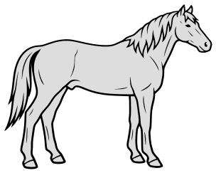 Printable horse pattern template. Free, horse pattern, template, stencil, outline, printable, clipart, design, coloring page, vector, svg, print, download.