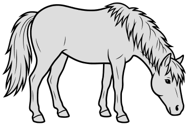 Horse template. Free, horse pattern, template, stencil, outline, printable, clipart, design, coloring page, vector, svg, print, download.