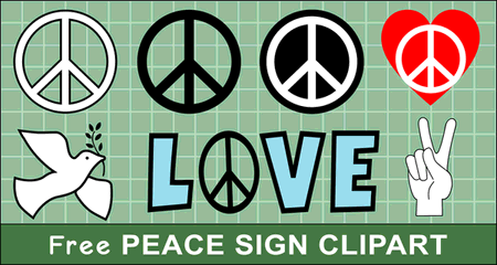 Peace Sign (Love and Peace Symbol Clipart & Templates)