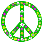 3. Floral peace sign. Free printable, Peace sign, peace symbol, logo, love, printable, free, clipart, template, pattern, svg, stencil, design, cricut.