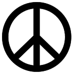 6. Peace symbol (bold) Free printable, Peace sign, peace symbol, logo, love, printable, free, clipart, template, pattern, svg, stencil, design, cricut.