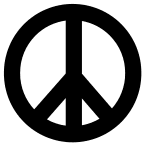 7. Peace symbol (thick). Free printable, Peace sign, peace symbol, logo, love, printable, free, clipart, template, pattern, svg, stencil, design, cricut.