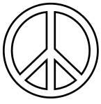 Free printable 1. Peace symbol clipart.  Peace sign, peace symbol, logo, love, printable, free, clipart, template, pattern, svg, stencil, design, cricut.