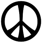 Free printable 15. Retro peace sign.  Peace sign, peace symbol, logo, love, printable, free, clipart, template, pattern, svg, stencil, design, cricut.