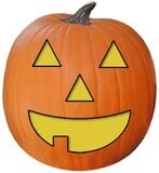 Free Alvin pumpkin carving pattern, stencil, template for marking a Jack O Lantern creating Halloween decorations.