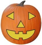 Free Bart pumpkin carving pattern, stencil, template for marking a Jack O Lantern creating Halloween decorations.