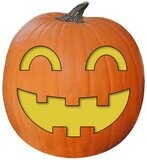 Free Chewy pumpkin carving pattern, stencil, template for marking a Jack O Lantern creating Halloween decorations.