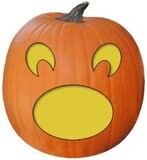 Free Earl pumpkin carving pattern, stencil, template for marking a Jack O Lantern creating Halloween decorations.