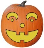 Free Jack pumpkin carving pattern, stencil, template for marking a Jack O Lantern creating Halloween decorations.